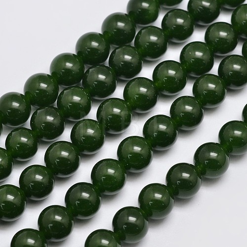 Natural & Dyed Malaysia Jade Bead Strands G-A146-10mm-A28-1