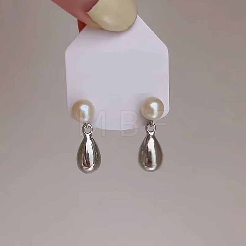 Chic Teardrop Alloy Stud Earrings for Women LK4889-9-1