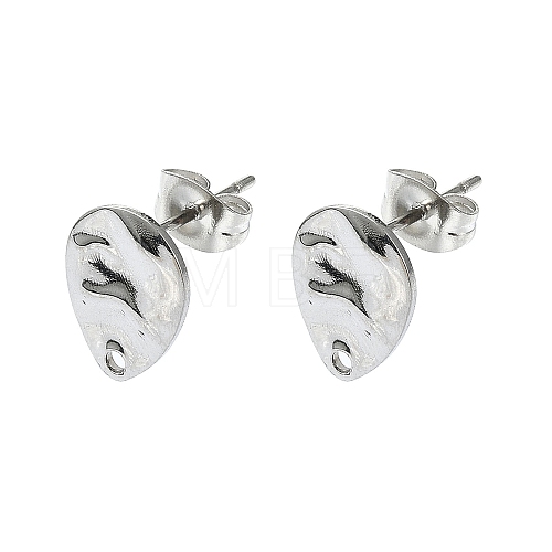 304 Stainless Steel Stud Earring Findings STAS-L024-003P-07-1