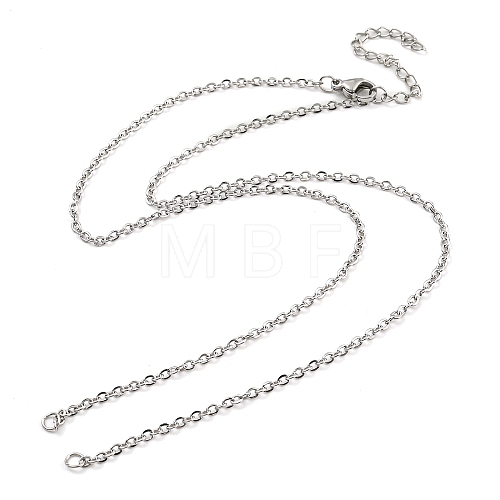 304 Stainless Steel Cable Chains Necklace Makings AJEW-P119-04B-P-1