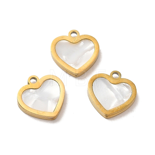 Ion Plating(IP) 304 Stainless Steel Heart Charms STAS-A080-12G-1