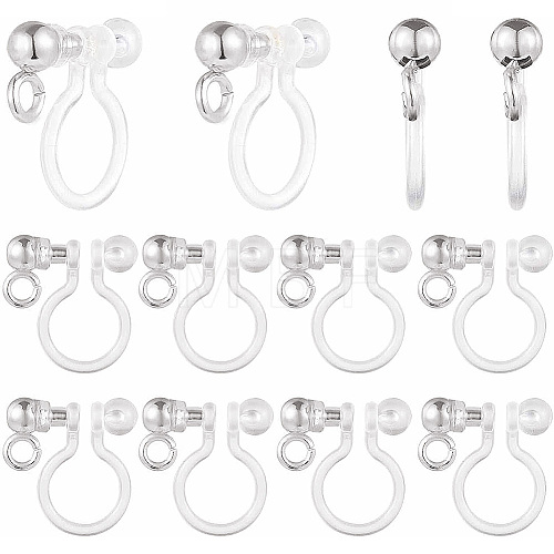 40Pcs 304 Stainless Steel Clip-on Earring Component STAS-SC0005-39P-1