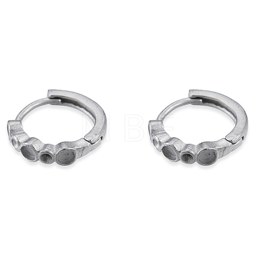 Tarnish Resistant 304 Stainless Steel Hoop Earrings Findings STAS-N092-190-1