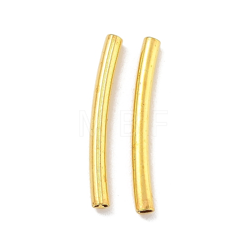 Brass Curved Tube Beads KK-B120-04F-G-1