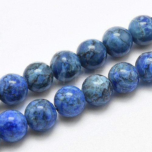 Natural Marble Beads Strands X-G-K211-6mm-C-1