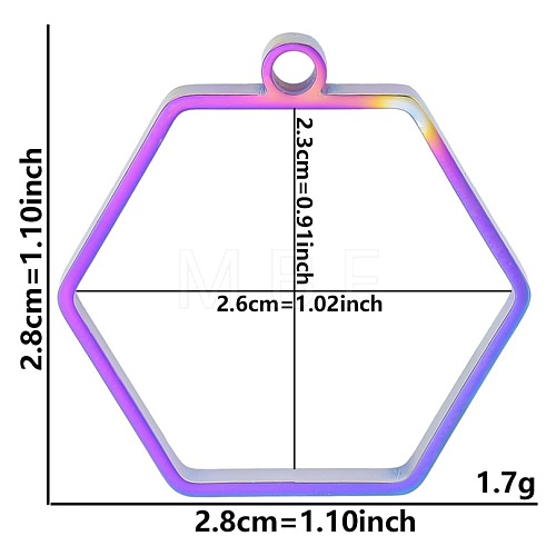 Stainless Steel Open Back Bezel Pendants PW-WGB5BE7-29-1