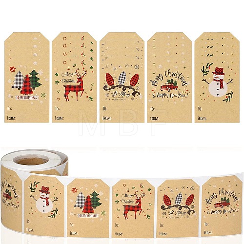 Christmas Theme Cartoon Paper Stickers STIC-P013-08B-1