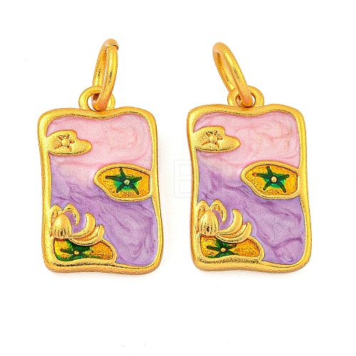 Rack Plating Brass Enamel Pendants KK-Z054-06G-1