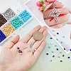 800Pcs 8 Colors 2-Hole Seed Beads SEED-SC0001-02-3