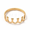 304 Stainless Steel Horseshoe Finger Ring for Women RJEW-K239-08G-1