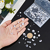 160Pcs 8 Styles Cubic Zirconia Pointed Back Pendants ZIRC-FH0001-52-3