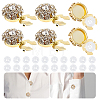 6Pcs Alloy Rhinestone Cufflinks FIND-NB0007-41A-1