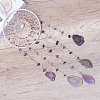 Natural Agate Woven Web/Net  Hanging Ornaments PW-WGD3A40-01-2