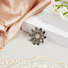 Flower Alloy Rhinestone Brooches for Backpack Clothes JEWB-WH20011-02B-3