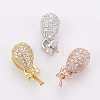 Brass Micro Pave Cubic Zirconia Peg Bails Pendants ZIRC-K076-24-1