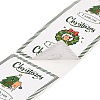 50Pcs Christmas Square with Word Merry Christmas Roll Stickers DIY-M070-03D-3