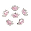 SHEGRACE Flower Brass Micro Pave Cubic Zirconia Spacer Bars XGRQ5K967-826P-1