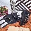 1 Pair Adjustable PU Leather Cord Bracelet with Glass Bottles AJEW-CL0002-53B-4