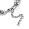 Anti-Tarnish 304 Stainless Steel Oval Ring Link Chain Anklets AJEW-A057-07P-3