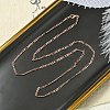 2mm Rack Plating Brass Figaro Chain Necklaces for Women Men MAK-L044-34RG-3