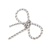 Non-Tarnish 304 Stainless Steel Twisted Bowknot Links Connector Charms STAS-S125-01P-2