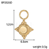 304 Stainless Steel Pendant Cabochon Settings STAS-OY006-38G-2
