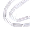 Electroplate Transparent Glass Beads Strands EGLA-Q132-02A-C03-3