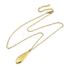 304 Stainless Steel Teardrop Pendant Cable Chain Necklaces for Women NJEW-A038-01G-4