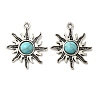 Tibetan Style Alloy Pave Imitation Turquoise Pendants X-FIND-NH0001-01AS-1