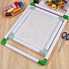 2Pcs 2 Styles Rectangle Plastic Embroidery Hoops TOOL-HS0001-01A-3