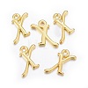 Golden Plated Alloy Letter Pendants LS-X-PALLOY-J718-01G-X-2