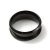 201 Stainless Steel Grooved Finger Ring Settings RJEW-WH0010-08A-EB-1-2