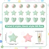 150Pcs Crackle Opaque Acrylic Beads OACR-YW0004-50-3