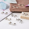 16 Pairs 16 Style Crocodiles & Dog & Swan & Hedgehog & Dinosaur & Bird 304 Stainless Steel Stud Earrings EJEW-CF0001-02P-17