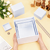 6Pcs 6 Sizes Plastic Buffet Food Cube Display Nesting Riser Stands ODIS-WH0086-220-3