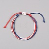 Bohemian Adjustable Waxed Cord Braided Bracelets for Women Men BJEW-WH0012-97-1