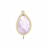 Natural Amethyst Connector Charms PW-WG24A41-07-1