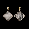 Natural Quartz Crystal Pendants G-H359-03G-01-1