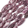 Natural Lepidolite/Purple Mica Stone Beads Strands G-F808-A01-01A-2