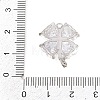 Brass Micro Pave Clear Cubic Zirconia Pendants KK-D225-05P-3