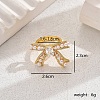 Elegant Brass Clear Cubic Zirconia Bowknot Ring LY5283-3-1