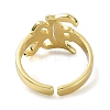 Brass Open Cuff Ring RJEW-B051-44G-3