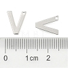 Tarnish Resistant 304 Stainless Steel Letter Charms LS-X-STAS-O072-V-3