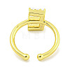 Rack Plating Brass Open Cuff Rings for Women RJEW-F162-01G-E-3