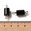 Natural Black Onyx(Dyed & Heated) Connector Charms FIND-C046-17A-01G-3