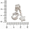 Brass Micro Pave Clear Cubic Zirconia Dangle Beads CU-CBAF1EE-08P-3