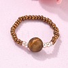 Natural & Synthetic Mixed Stone Stretch Rings RJEW-JR00255-2