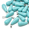 Dyed Synthetic Turquoise Pendants X-G-T081-17-1