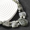 Natural Labradorite Faceted Bib Graduated Beaded Necklaces for Women NJEW-B128-01P-2
