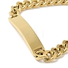 Rectangle 304 Stainless Steel Bracelet for Women BJEW-B101-01G-2